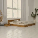 Massivholzbett Palau minimalistisch | Kiefer massiv | Polnische Manufaktur