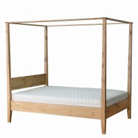 Massivholzbett mit Baldachin 004