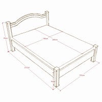 Massivholzbett Keraton mit Matratze 007