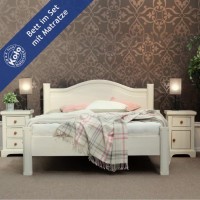 Massivholzbett Keraton mit Matratze 001