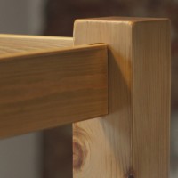 Massivholzbett Lombok mit Baldachin mit Matratze 005