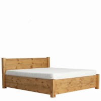 Massivholzbett Lombok mit Bettkasten mit Matratze 002