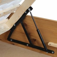 Massivholzbett Lombok mit Bettkasten mit Matratze 005