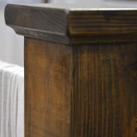 Massivholzbett Madura mit Baldachin mit Matratze 004