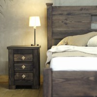 Massivholzbett Madura mit Bettkasten mit Matratze 005