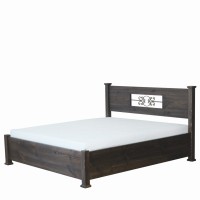 Massivholzbett Madura mit Bettkasten mit Matratze 007