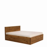 Massivholzbett Sumatra mit Bettkasten und Matratze 002