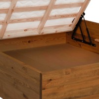 Massivholzbett Sumatra mit Bettkasten und Matratze 007