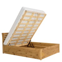 Massivholzbett Tabana mit Bettkasten und Matratze 006