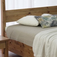 Massivholzbett Nirvana mit Baldachin & Bettkasten + Matratze 003